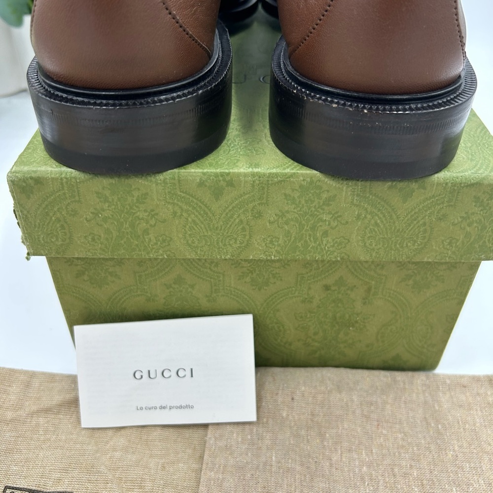 Men's Gucci 1953 Leather horse bit loafers size 11.5 fits 12.5 US made in Italy - Picture 8 of 11